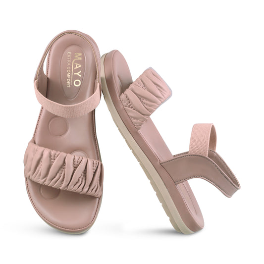 Ruched Strap Sandals